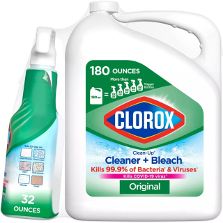 Clorox Clean-Up All-Purpose Cleaner with Bleach, Original, 32 oz. Spray and 180 oz. Refill Bottle